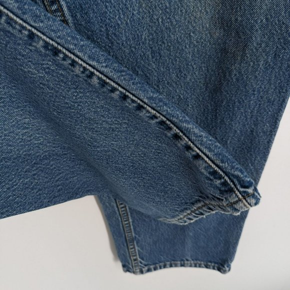 Levis Jeans 540 VTG Relaxed Fit 42x34 Cotton USA Made Denim Blue 90s High Rise - Picture 7 of 12